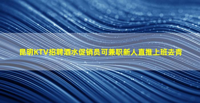 昆明KTV招聘酒水促销员可兼职新人直推上班去青